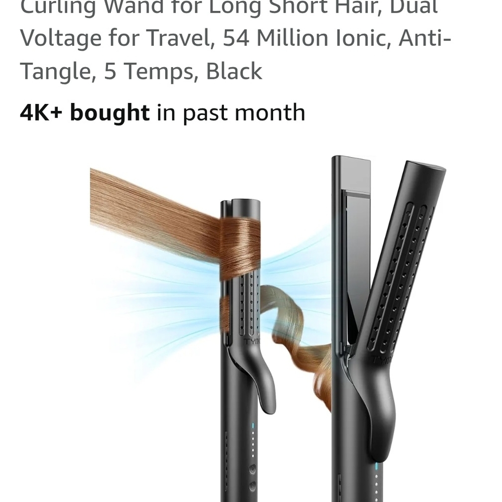 Sleek Black Hair Styling Iron with Dual Voltage